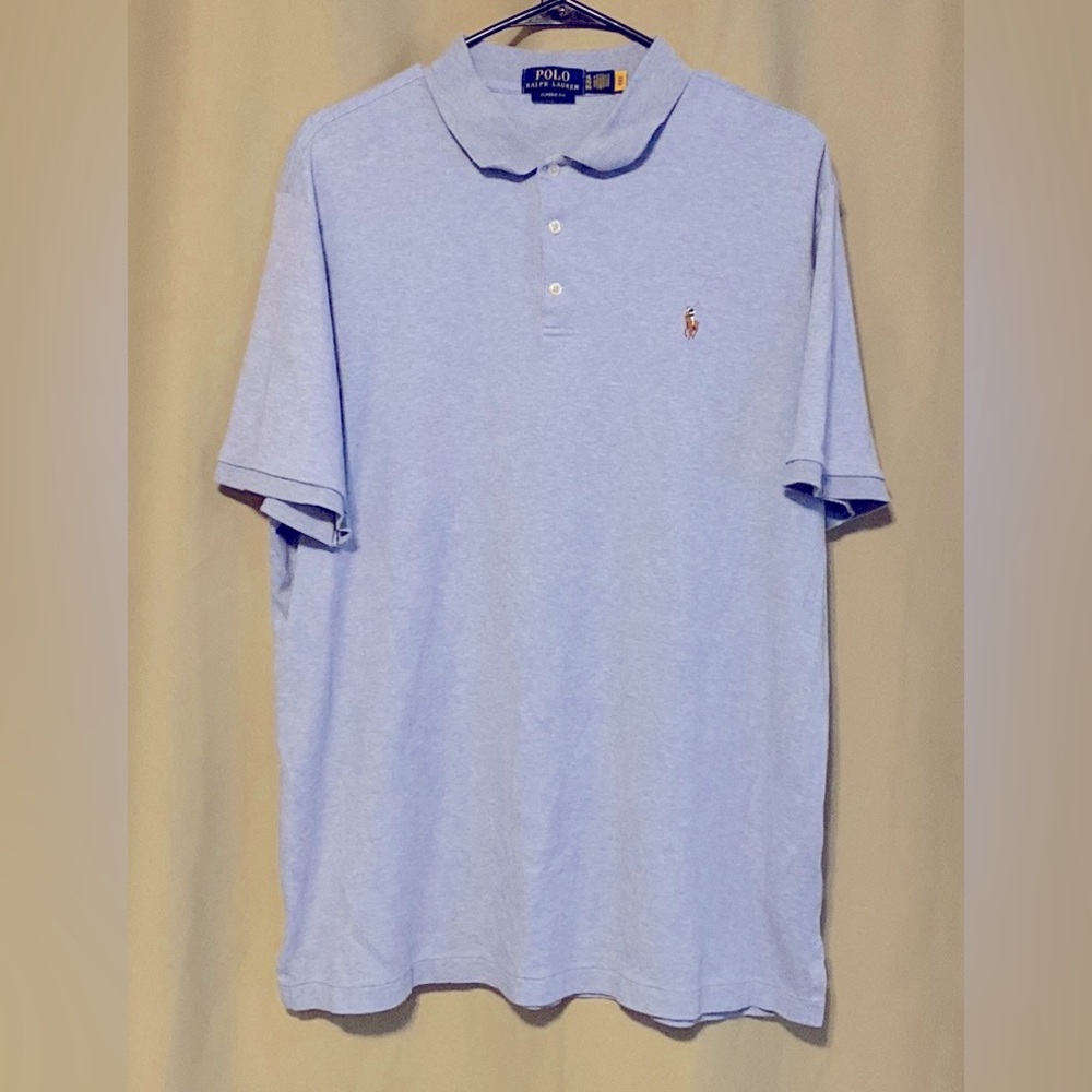 Polo by Ralph Lauren Blue Flesh Pony Preppy Casual Polo Shirt Men’s XL